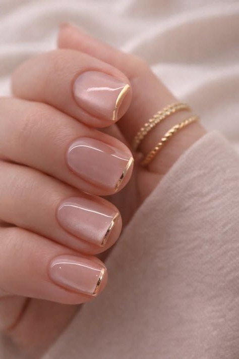 Pearly Blush Pink Nails - flattering nail polish shade that hides veins for women over 50