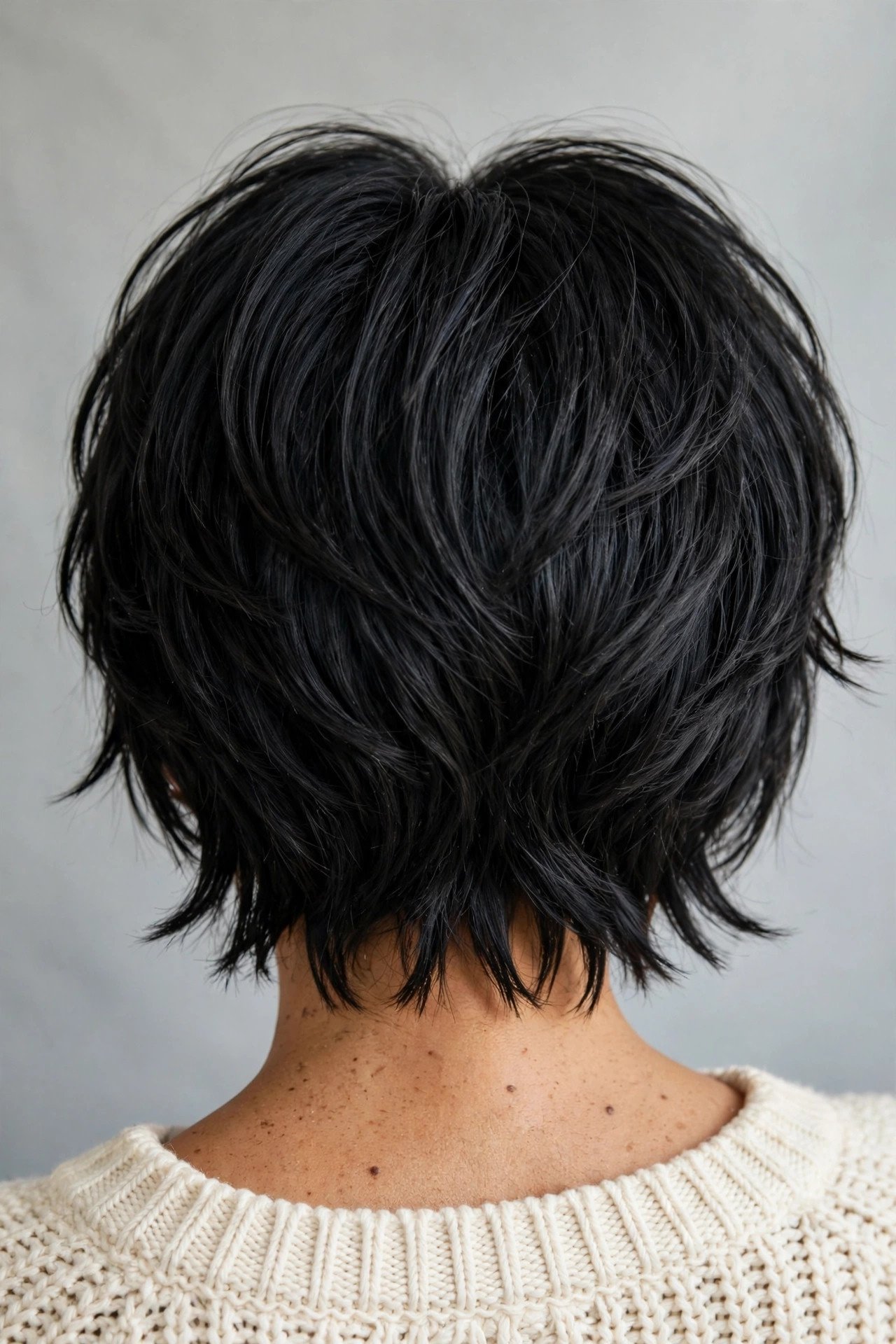 Sleek shaggy bob with polished layers