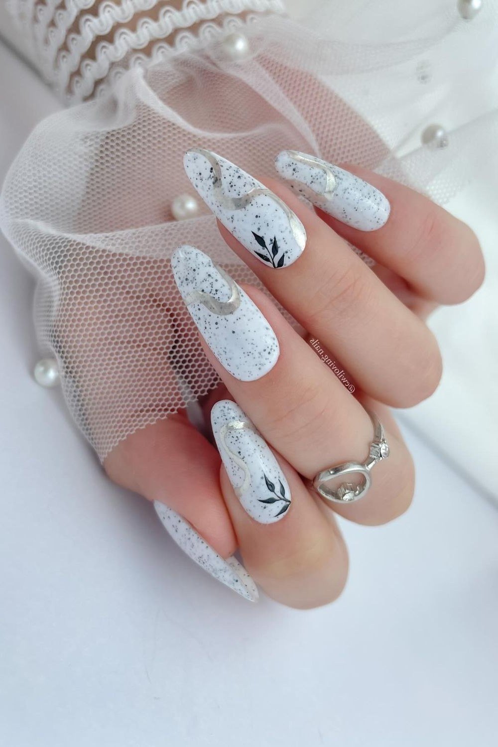 white marble, long almond