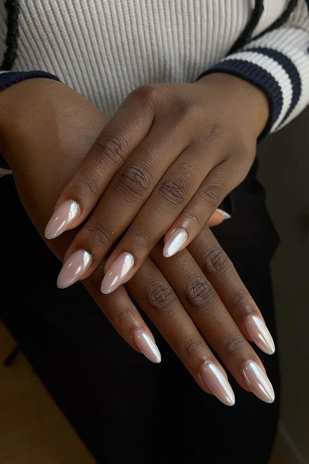 Nude Pink Short Square Nails - flattering nail polish shade that hides veins for women over 50