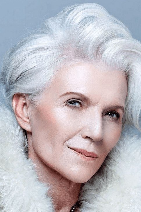 Voluminous white pixie with full crown