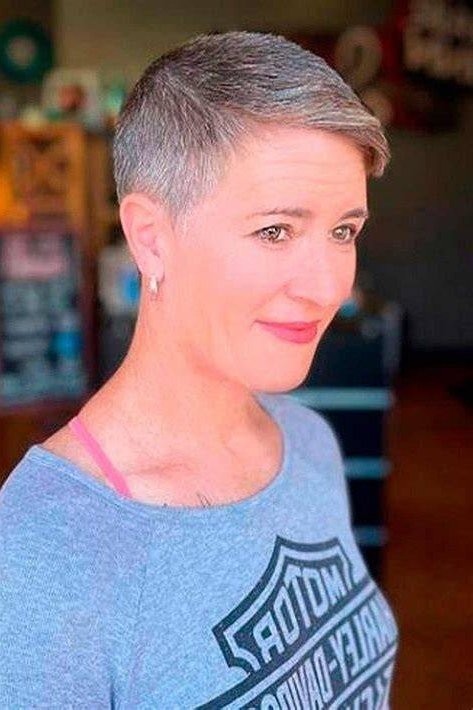 Cropped Grey Pixie - timeless hairstyle for women over 60