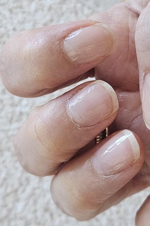 natural nails up close and beautiful for older women