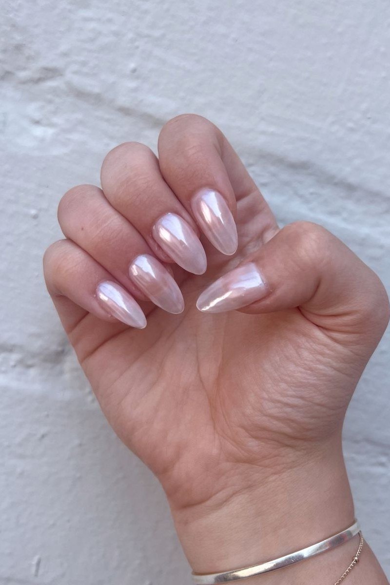 Sheer Pink Nude Nails - flattering nail polish shade that hides veins for women over 50