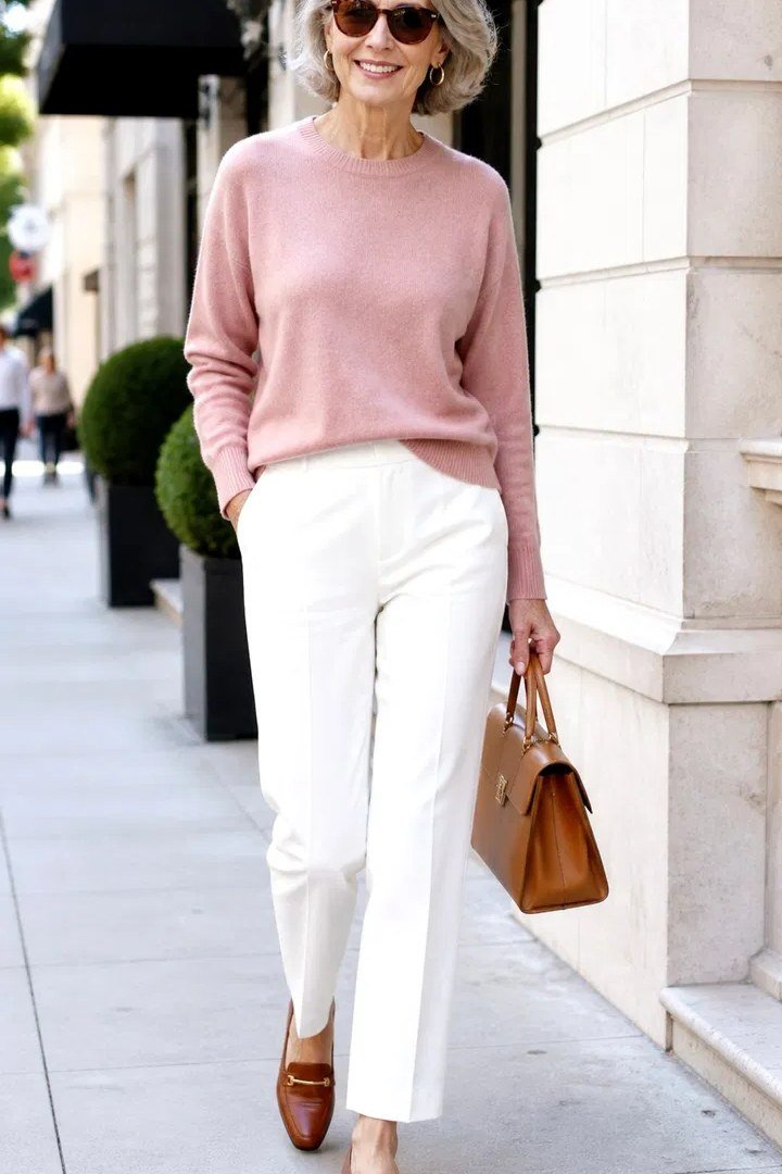 Lavender Midi Dress - outfit idea for women over 70