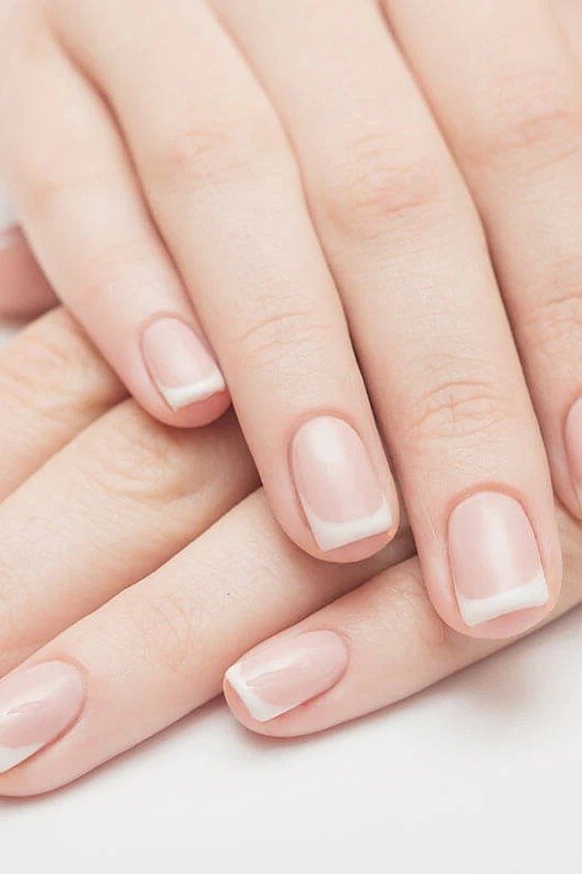 Short French, Fresh and Neat - short French nails for women over 60