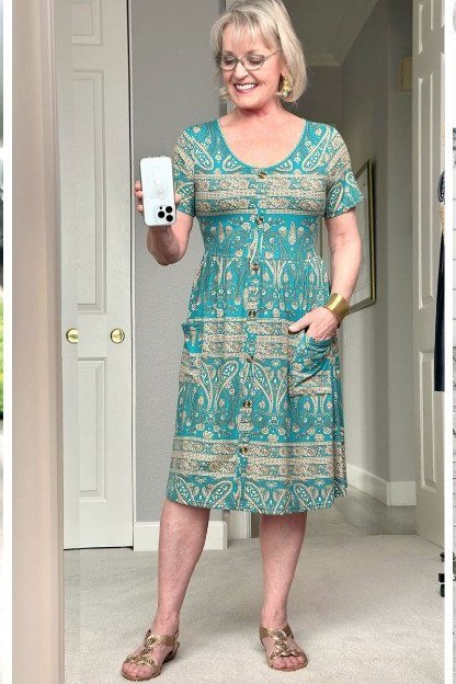 black tiered knit midi for women over 60