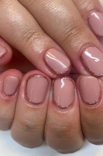 Dusty Rose Pink Short Nails - short nail design for women over 40