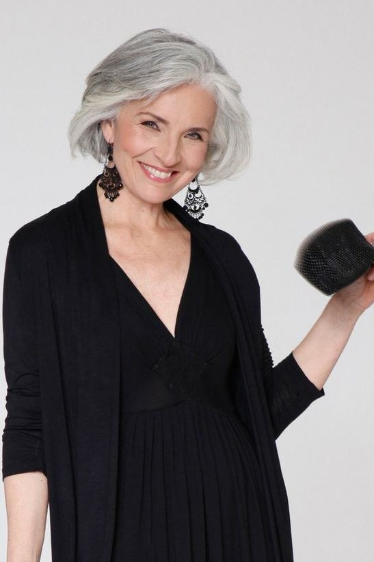 Black V-neck wrap dress with shrug for women over 50