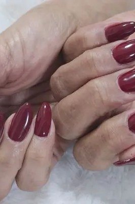 Plum Glossy Almond Nails - old money fall nail color for women over 40