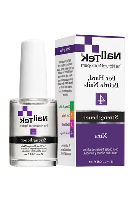 Nail strengthener treatment bottle for hard brittle mature nails