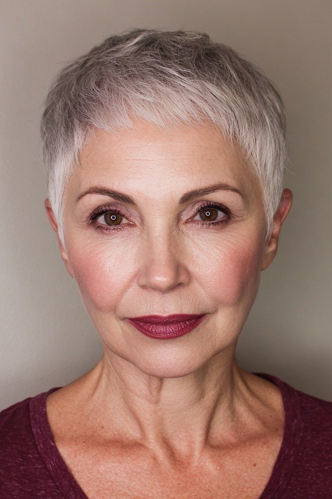 Classic Silver Pixie - hairstyle for women over 70