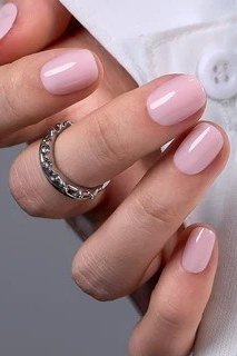 Nude Ombre Short Nails - flattering nail polish shade that hides veins for women over 50