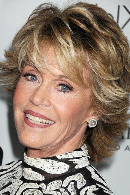 Blonde Shag with Bangs hairstyle for women over 60