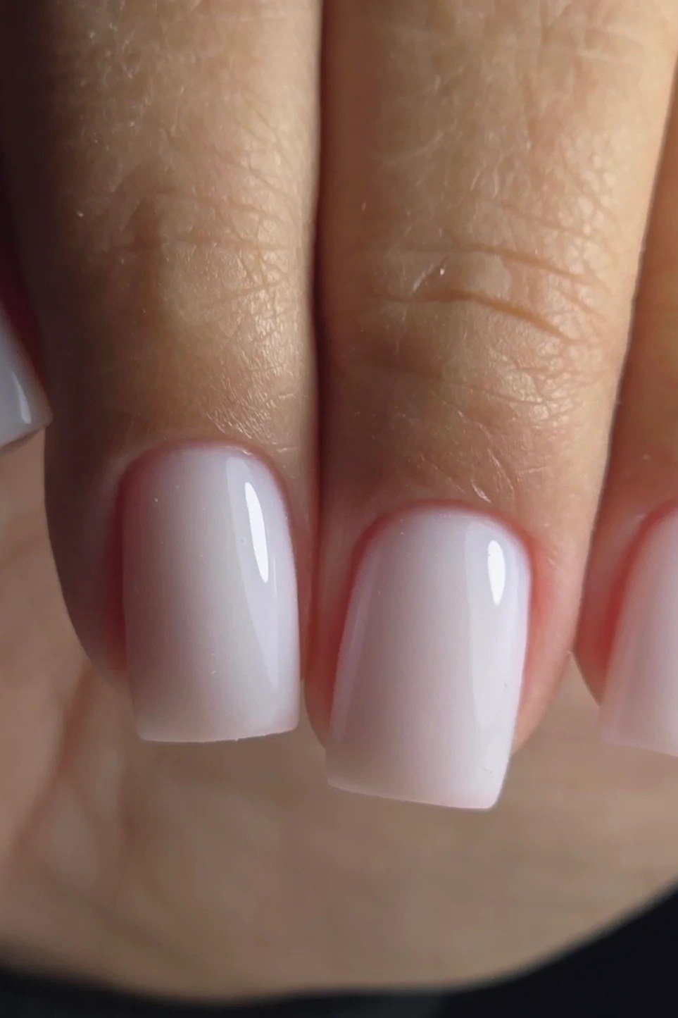 Pink Chrome Short Nails - flattering nail polish shade that hides veins for women over 50