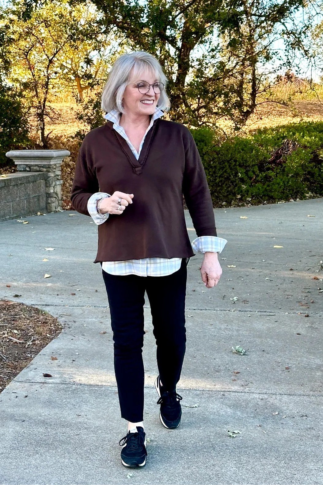 Burgundy Quarter-Zip with Dark Jeans - fall outfit for women over 40