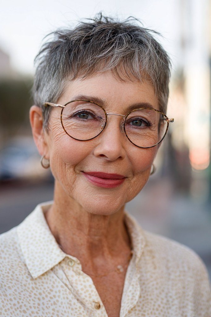 Blonde Rounded Bob - hairstyle for women over 70