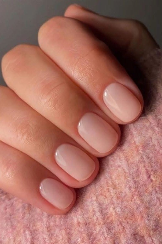 Nude Almond Nails on Deep Skin - flattering nail polish shade that hides veins for women over 50