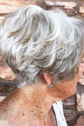 Layered Silver Bob - timeless hairstyle for women over 60