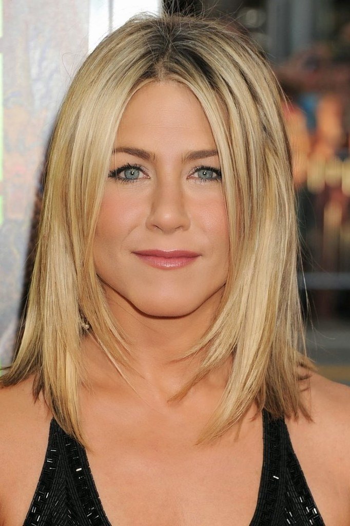 Blonde Straight Medium Layers, medium hairstyle for women over 70