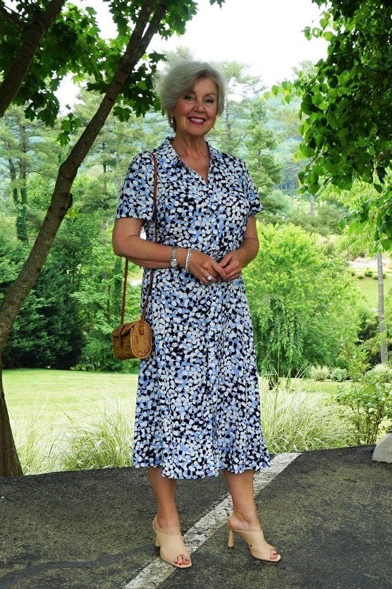 Breezy summer dress for women over 60: yellow sleeveless midi