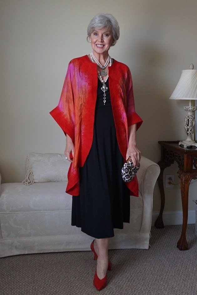 Rust Wrap Coat and a Wide-Brim Hat - fall outfit idea for women over 50