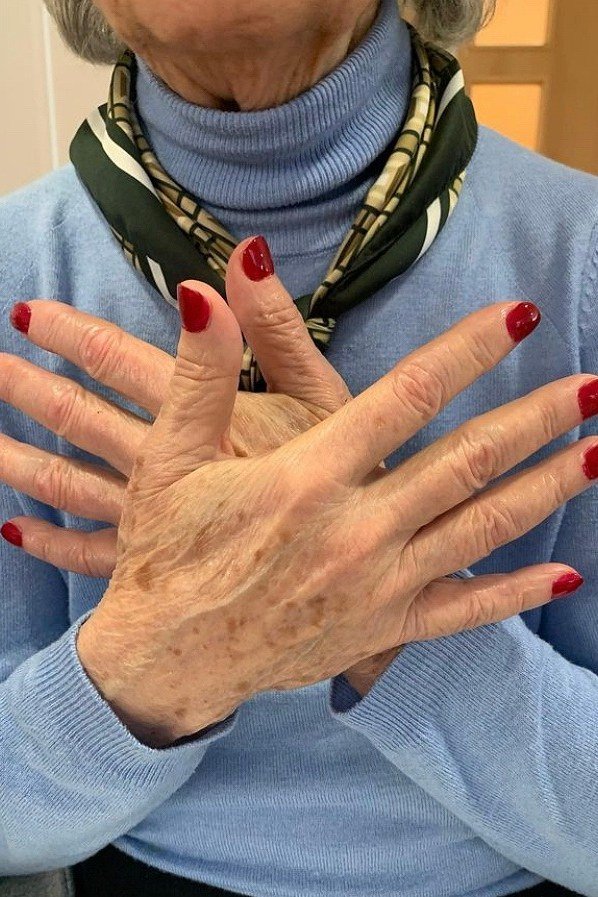 Classic Red Gel Nails - short gel nail idea for women over 50