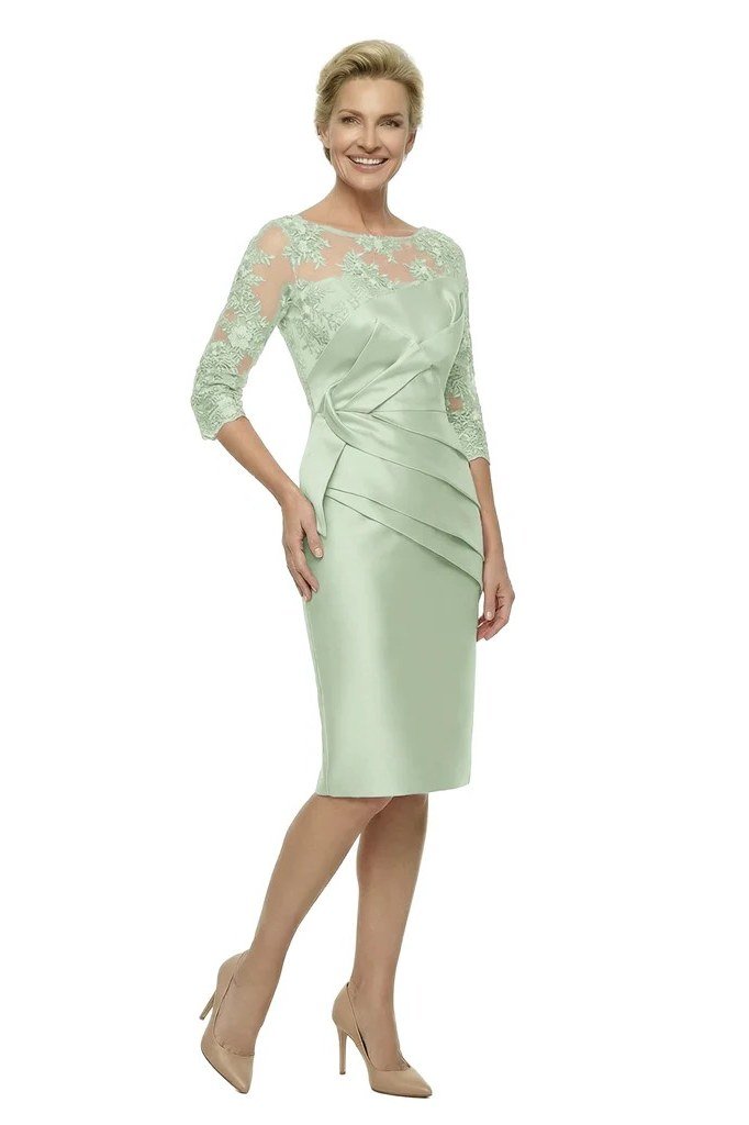 mint lace dress, elegant cocktail dress for women over 60