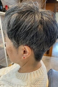 Gray Tapered Pixie from the Back - sassy hairstyle for older women