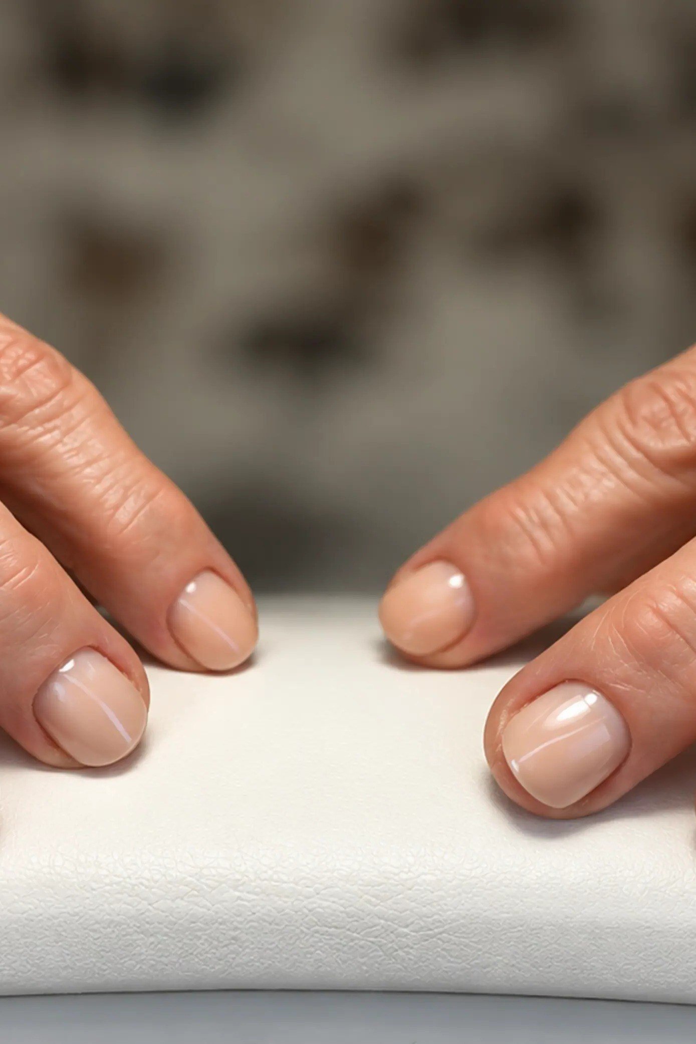 Soft nude nails for women over 50