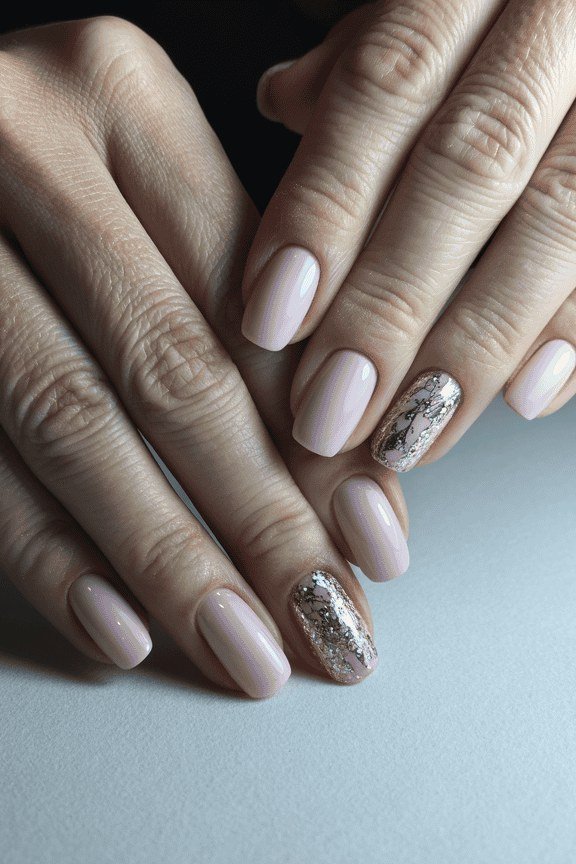 Soft Grey with Silver Glitter Accent for women over 70