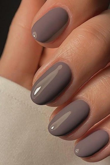 Taupe mauve almond nails, sophisticated nail design for women over 50
