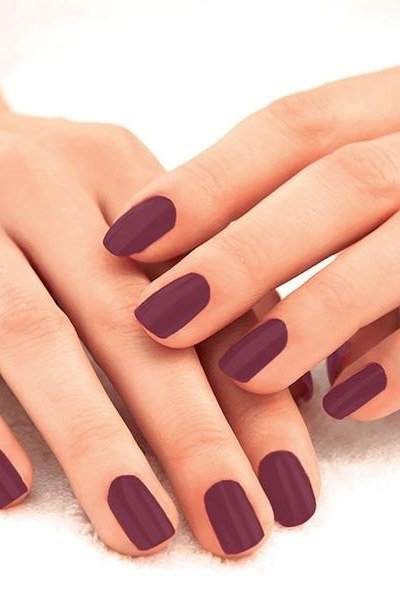 Muted Mauve Squoval Nails - old money fall nail color for women over 40