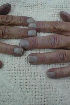 Soft Grey Short Nails, neutral nail ideas for older women
