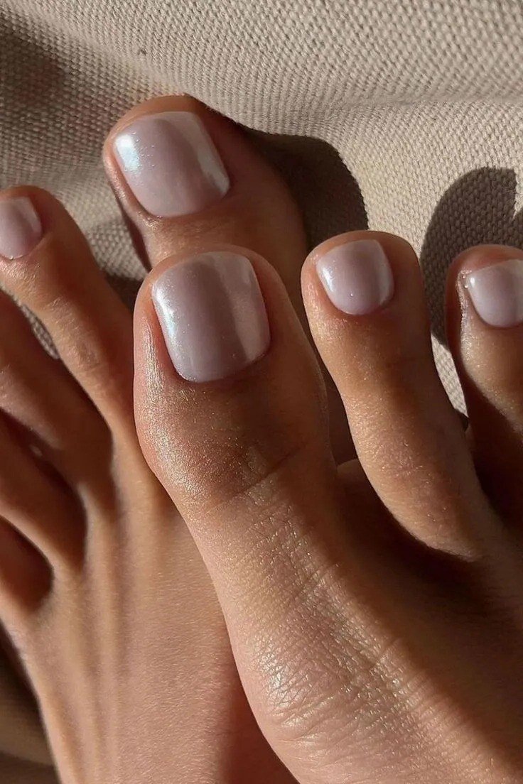 Muted Mauve Squoval Nails - old money fall nail color for women over 40