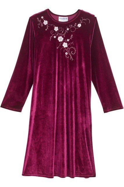 Burgundy Velvet Midi Dress, classy outfit for women over 60