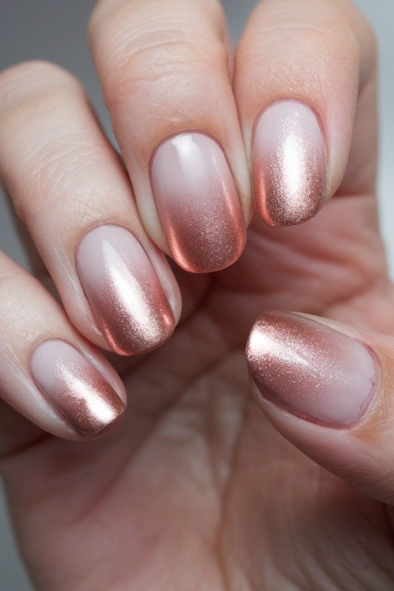 Pink chrome nails closeup, best manicure idea for women over 60