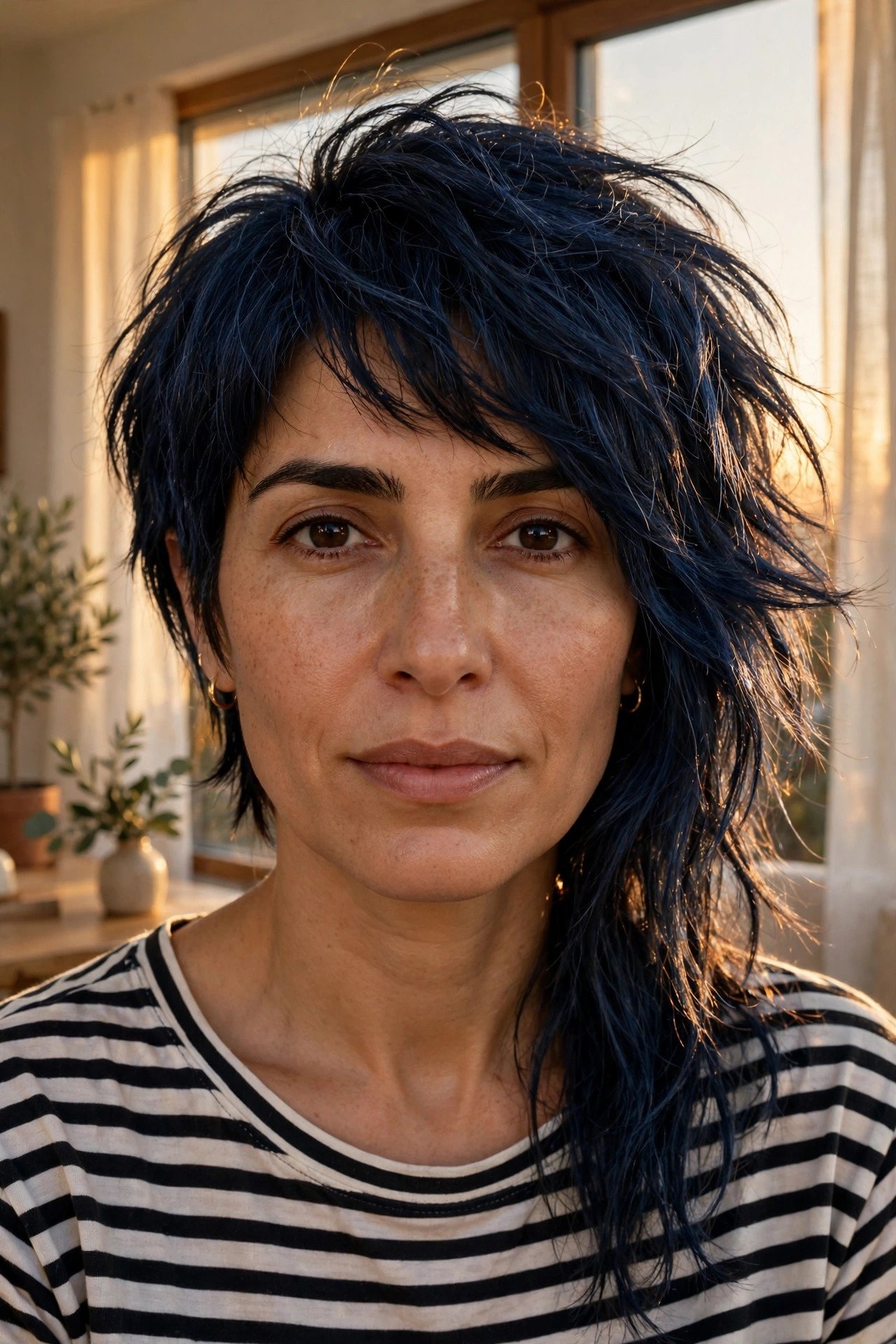Shaggy bob with asymmetric cut