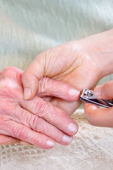 Trimming mature nails little and often