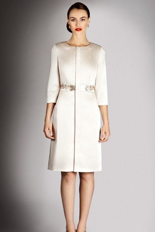 ivory sheath dress, elegant cocktail dress for women over 60