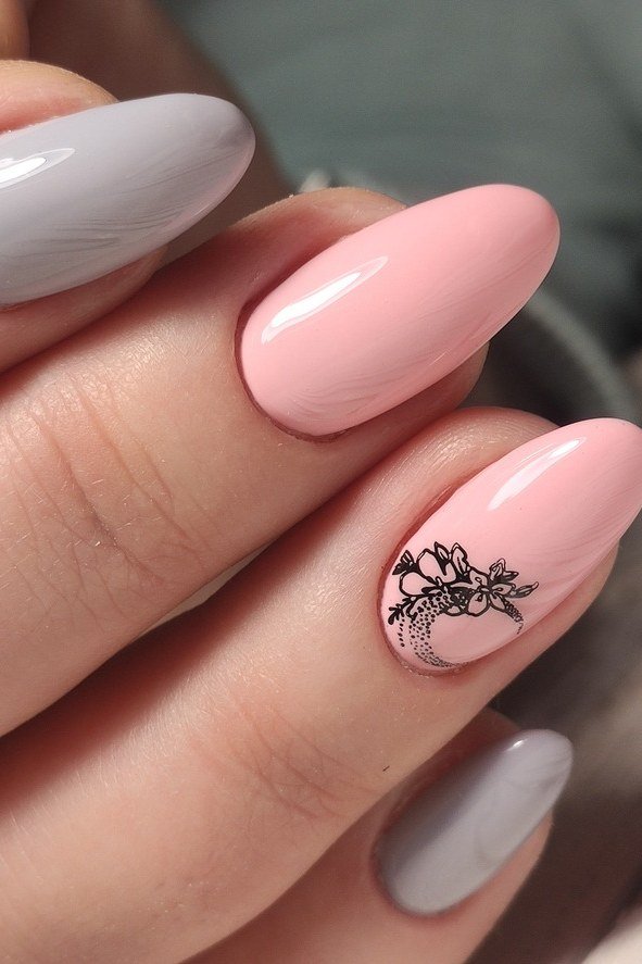 Pink and Grey with Black Floral for women over 60