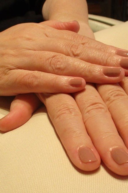 Bronze Tan Nails, neutral nail ideas for older women