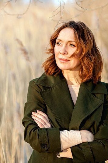 Olive field blazer for women over 70
