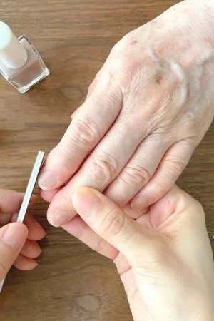 Simple nail care toolkit for mature hands