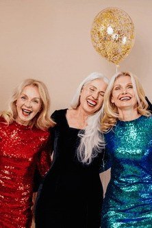 Sequin party dresses for women over 70