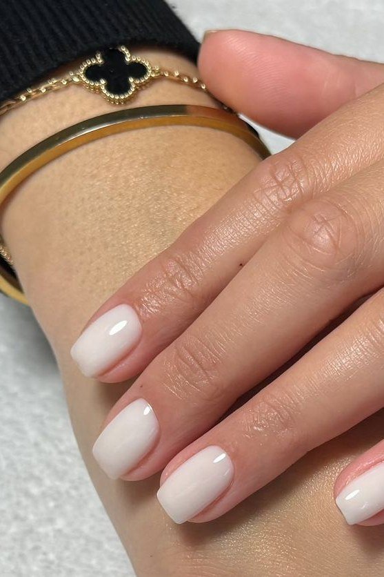 Soft ivory gel nails
