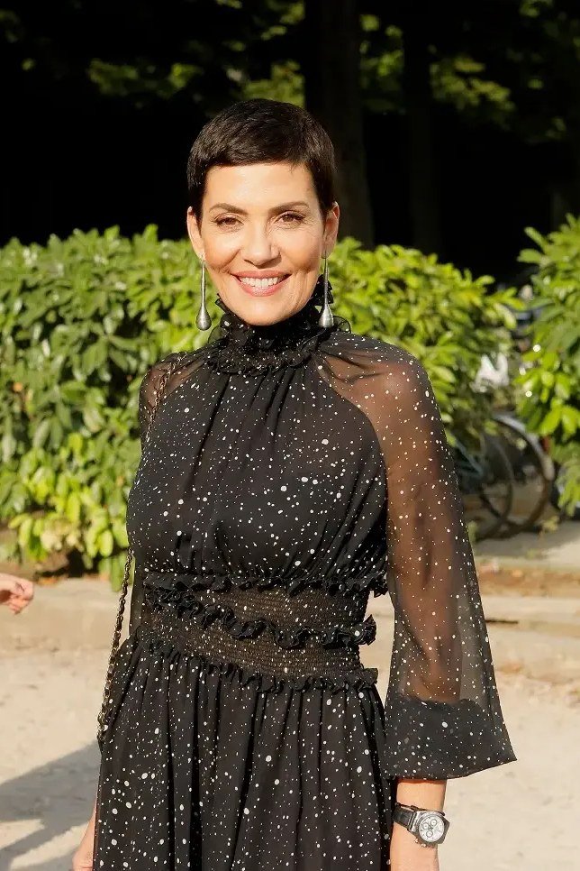 Black sheer-sleeve dress for women over 50