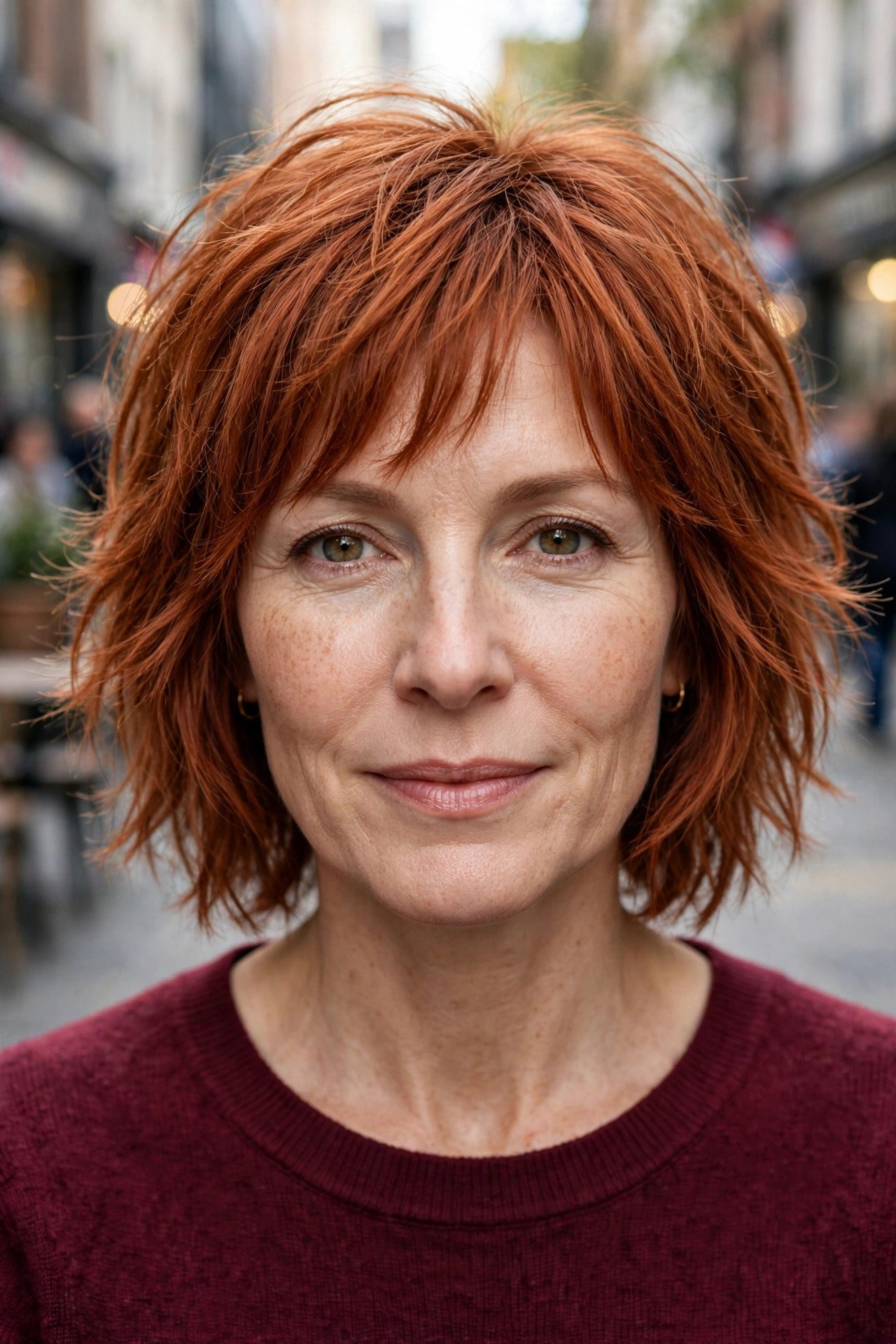Shaggy bob for heart faces