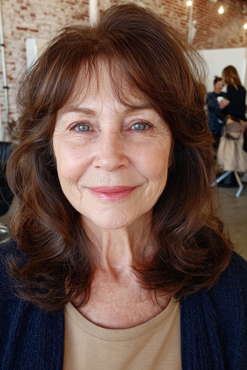 copper wavy medium layers for women over 60