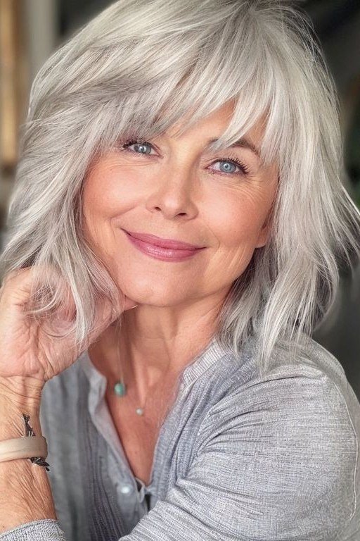 silver layered medium for women over 60